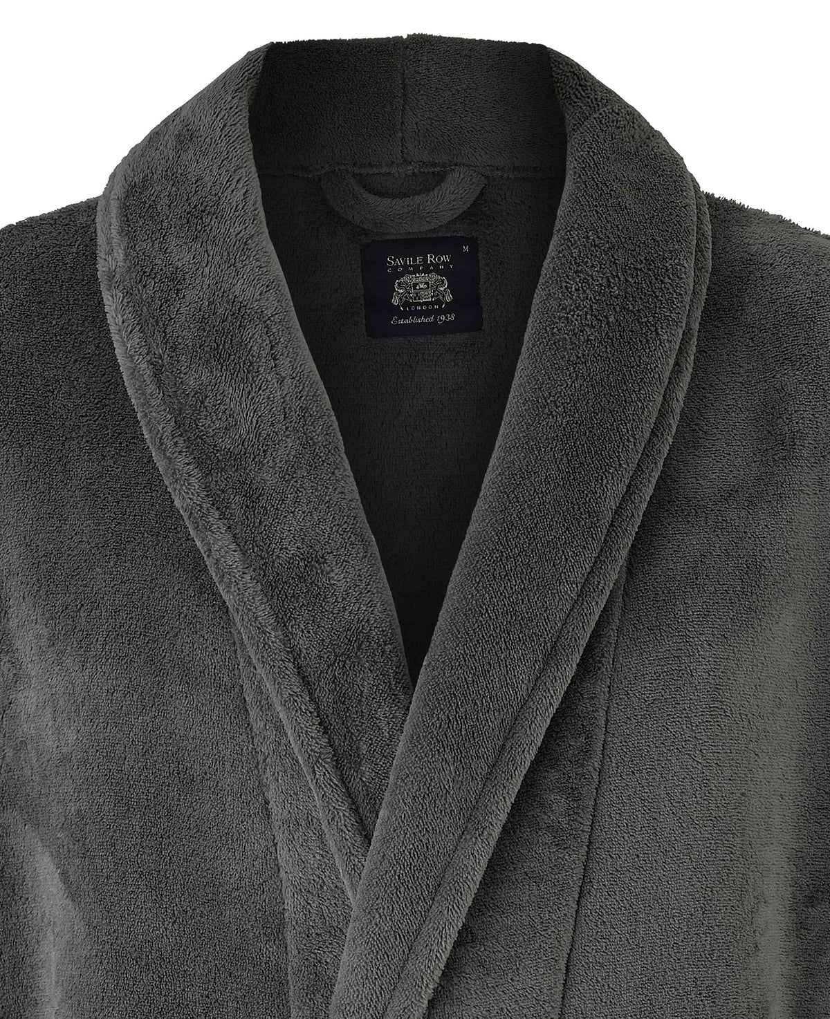 Charcoal Grey Fleece Dressing Gown