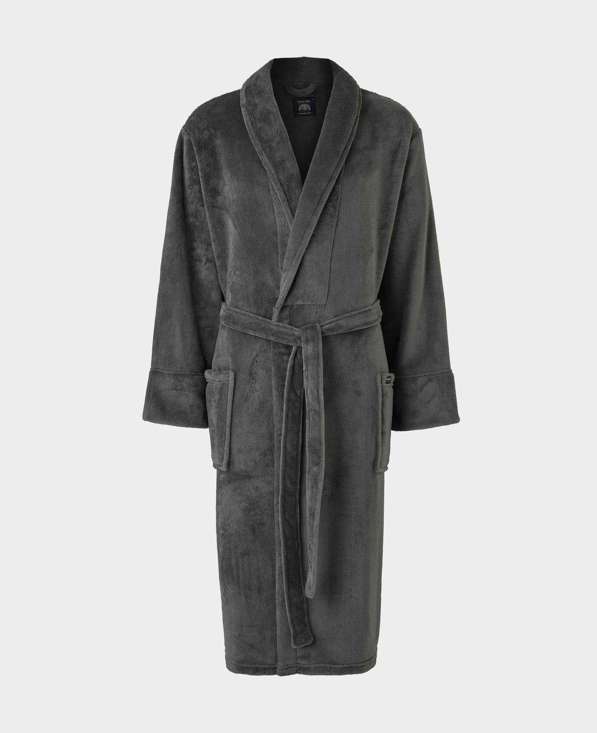 Charcoal Grey Fleece Dressing Gown