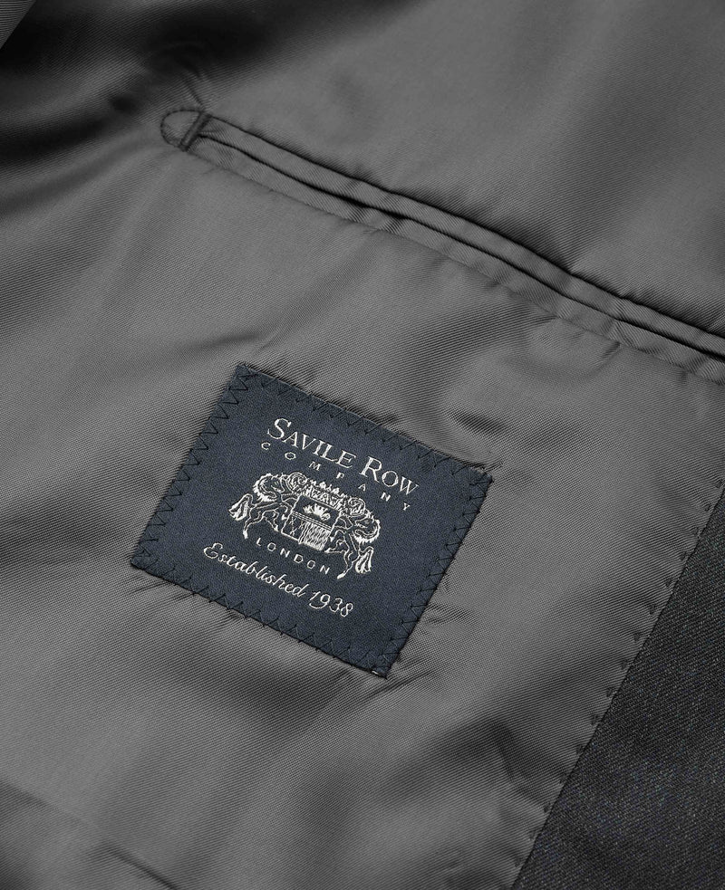 Charcoal Grey Wool Blend Tailored Double Breasted Suit