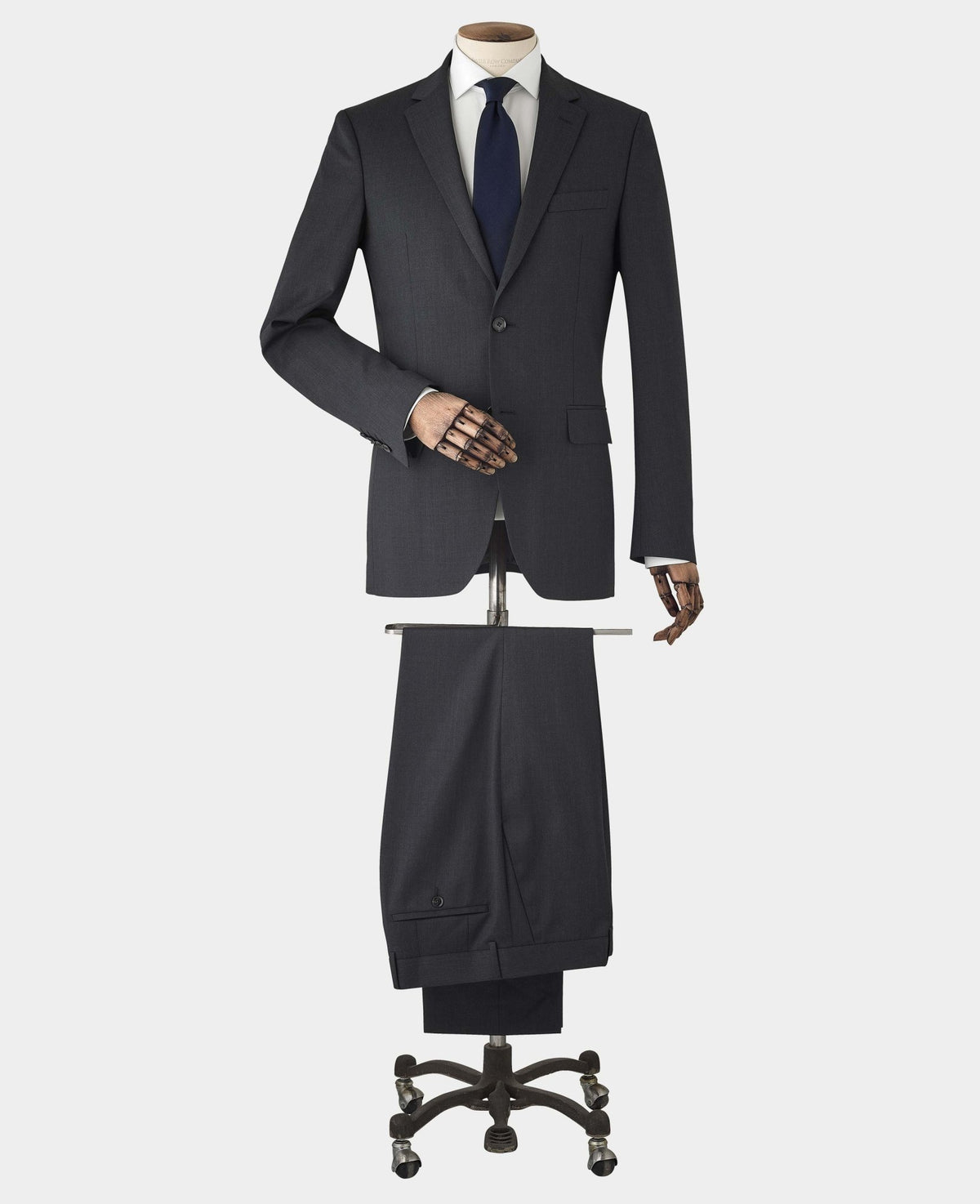 Charcoal Grey Wool Blend Tailored Suit