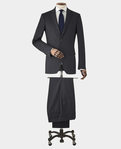 Charcoal Grey Wool Blend Tailored Suit