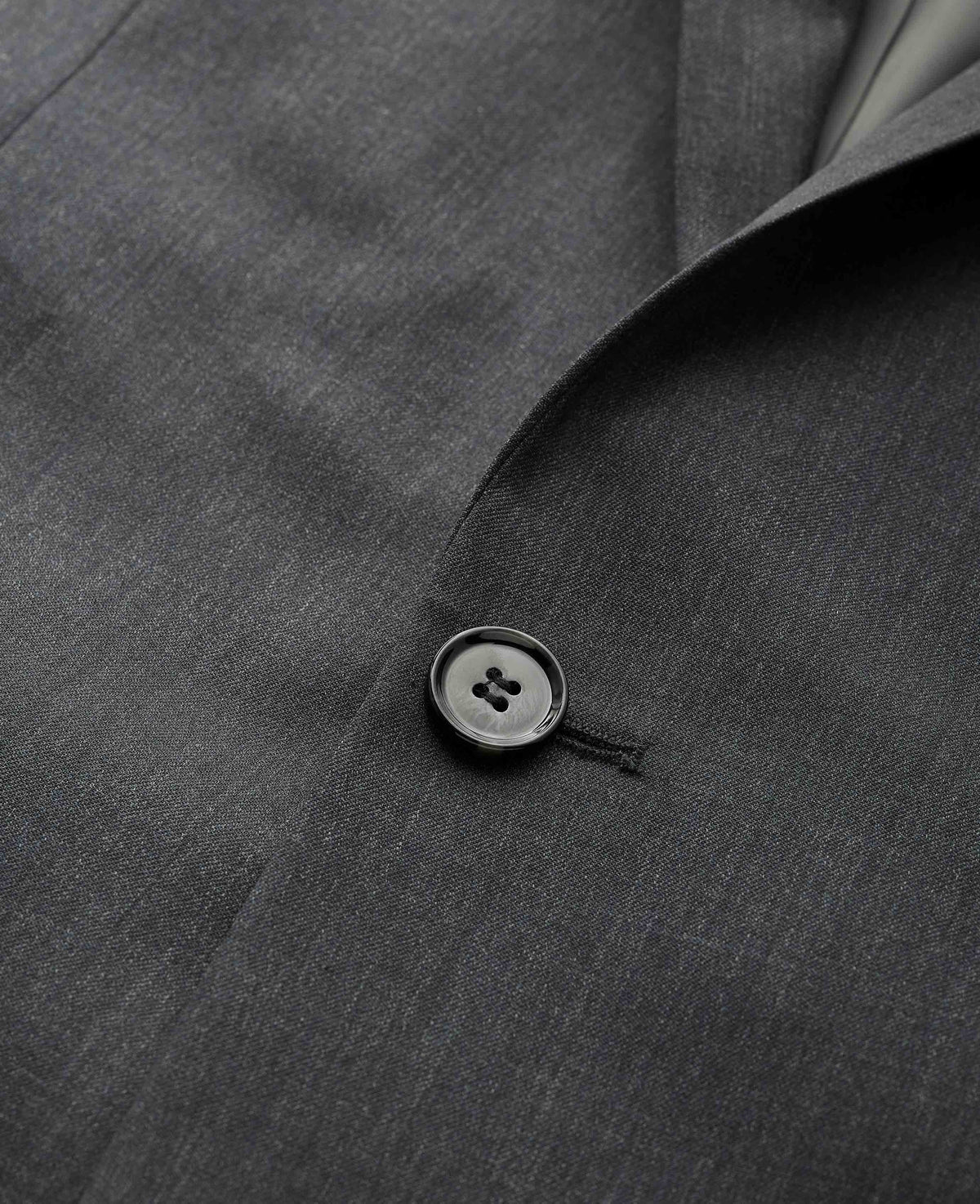Charcoal Grey Wool Blend Tailored Suit Jacket