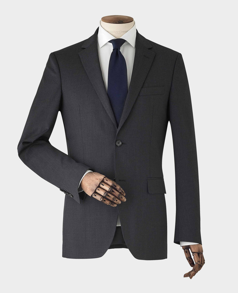 Charcoal Grey Wool Blend Tailored Suit