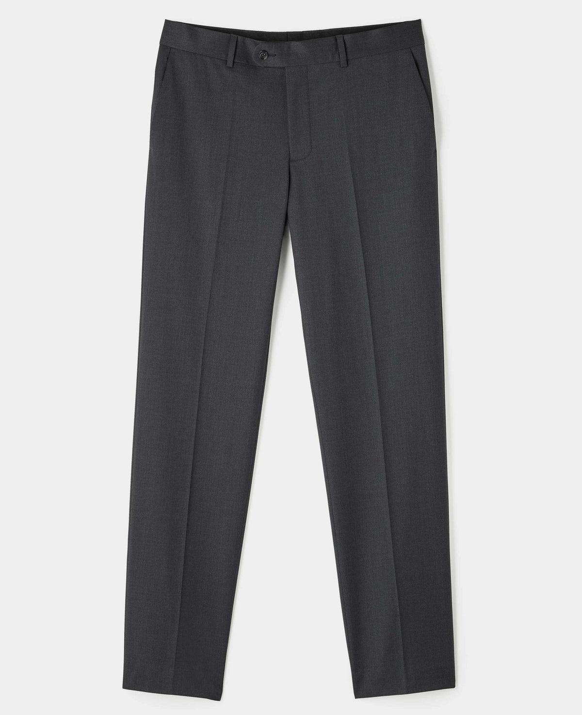 Charcoal Grey Wool Blend Tailored Suit Trousers