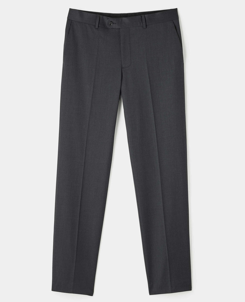 Charcoal Grey Wool Blend Tailored Suit Trousers