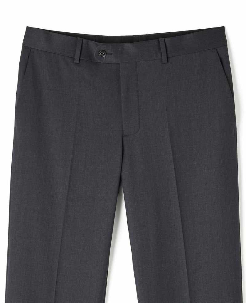 Charcoal Grey Wool Blend Tailored Suit Trousers