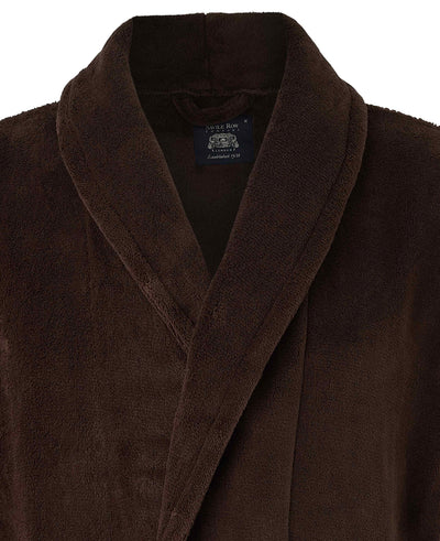Chocolate Brown Fleece Dressing Gown
