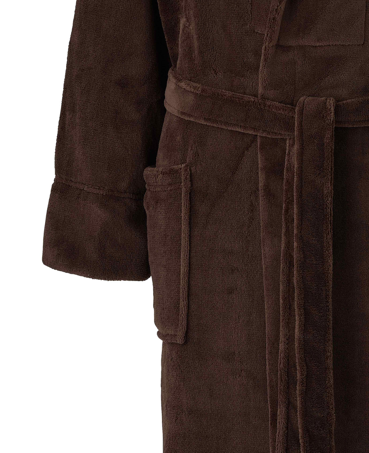 Chocolate Brown Fleece Dressing Gown