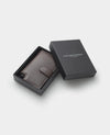 Chocolate Brown Leather Magnetic RFID Slim Wallet