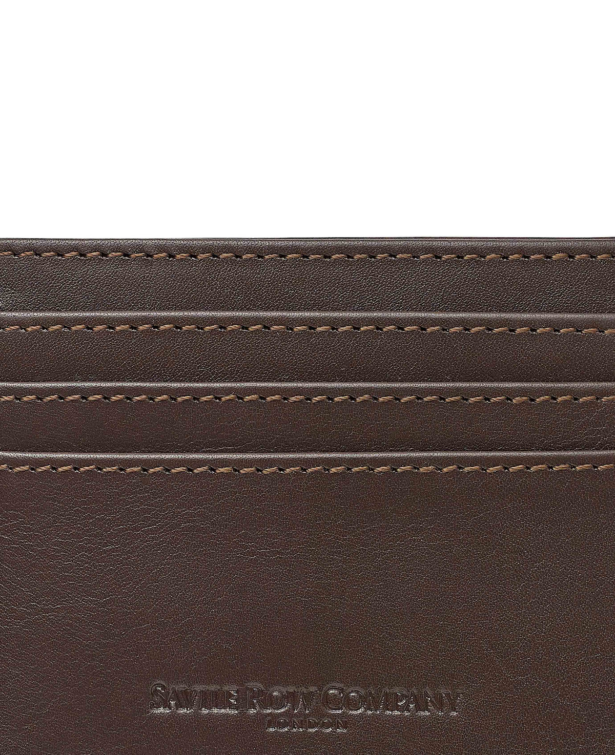 Chocolate Brown Leather Slim Cardholder