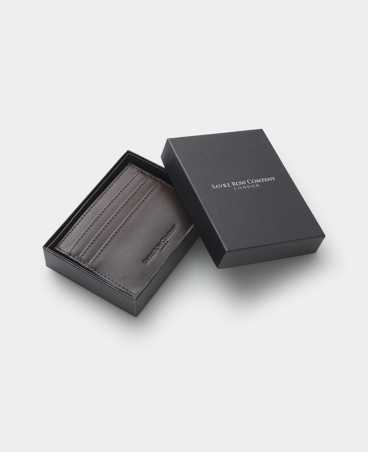 Chocolate Brown Leather Slim Cardholder