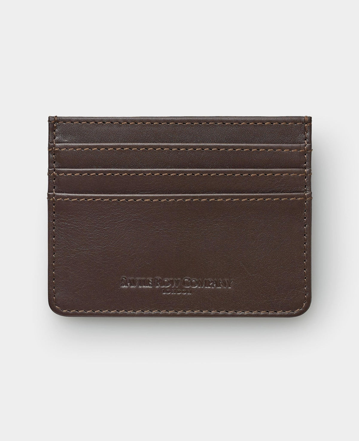 Chocolate Brown Leather Slim Cardholder