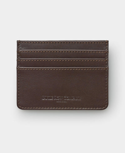 Chocolate Brown Leather Slim Cardholder