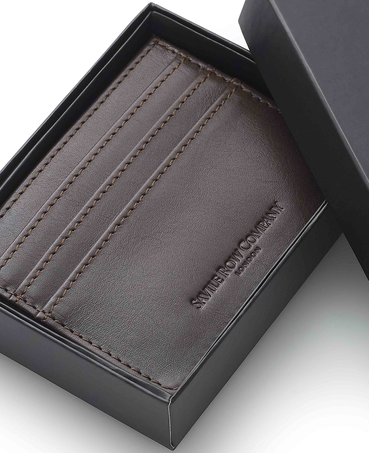 Chocolate Brown Leather Slim Cardholder