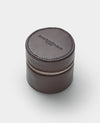 Chocolate Brown Leather Zipped Cufflink Box