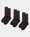 Dark Brown Cotton Rich Socks Three Pack