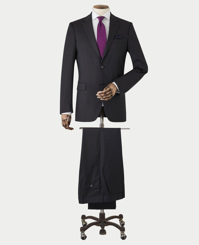 Dark Brown Wool Blend Tailored Suit