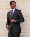 Dark Brown Wool Blend Tailored Suit
