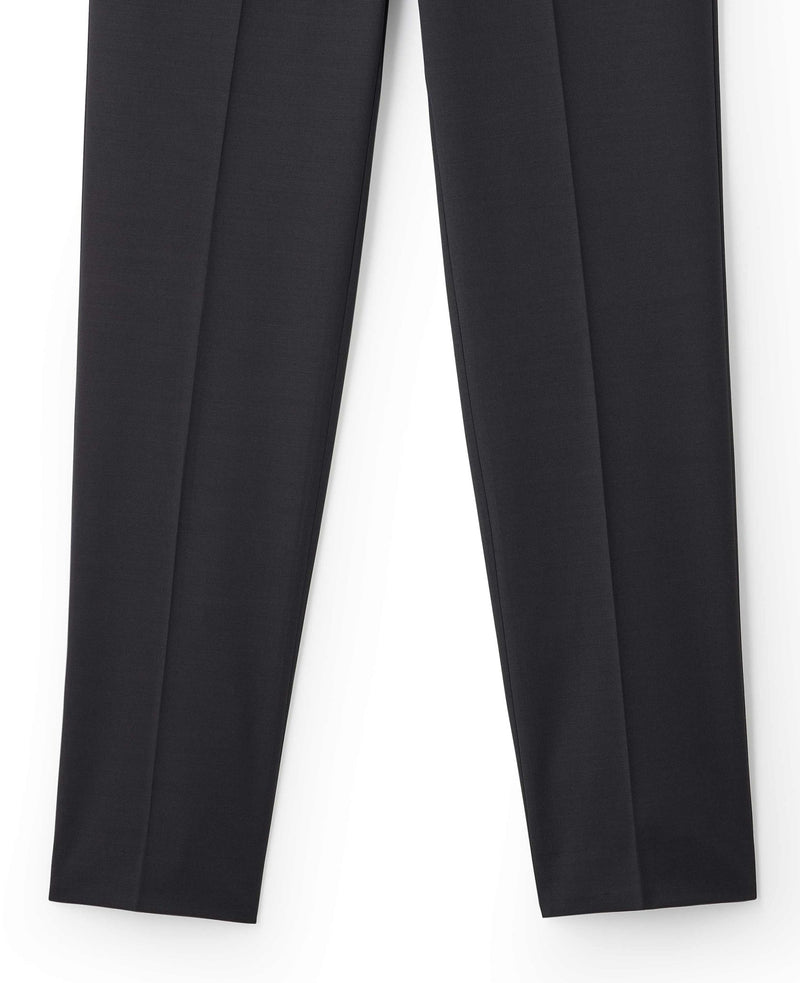 Dark Brown Wool Blend Tailored Suit Trousers