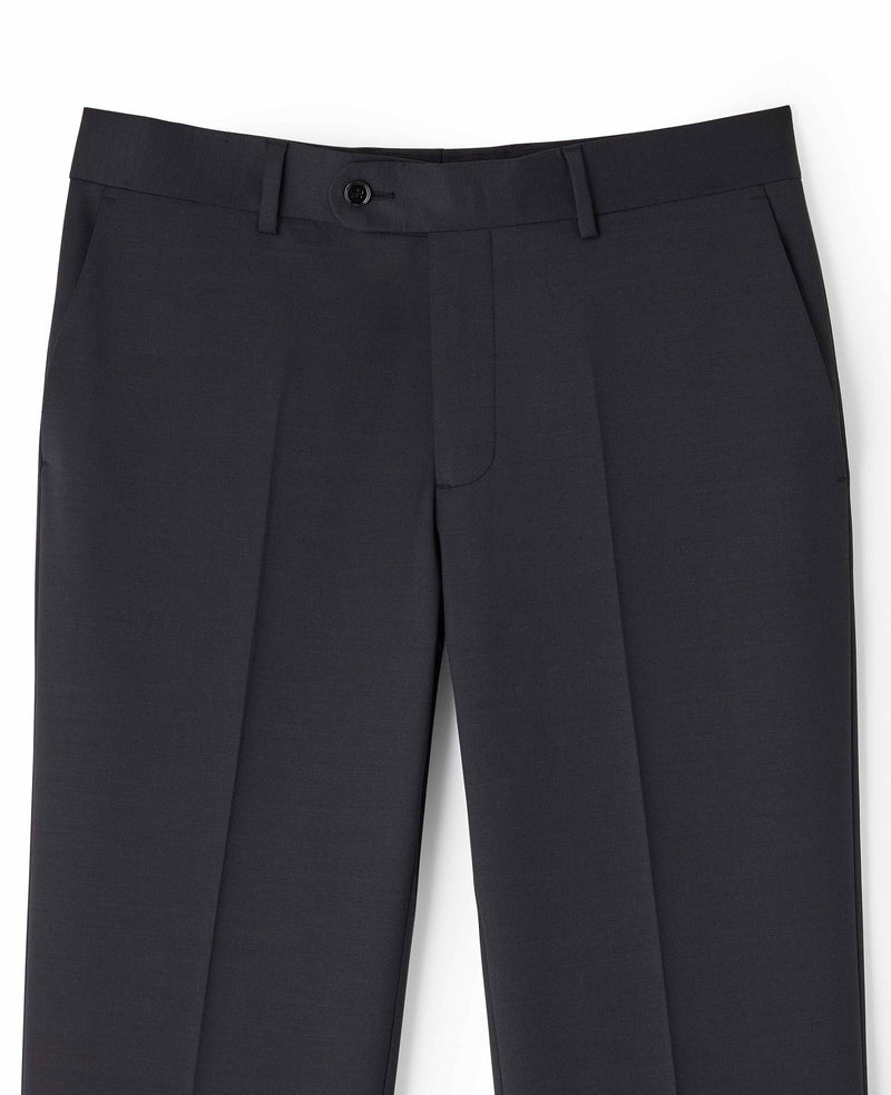 Dark Brown Wool Blend Tailored Suit Trousers