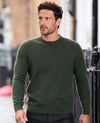 Green Merino Wool Cashmere Crew Neck Jumper