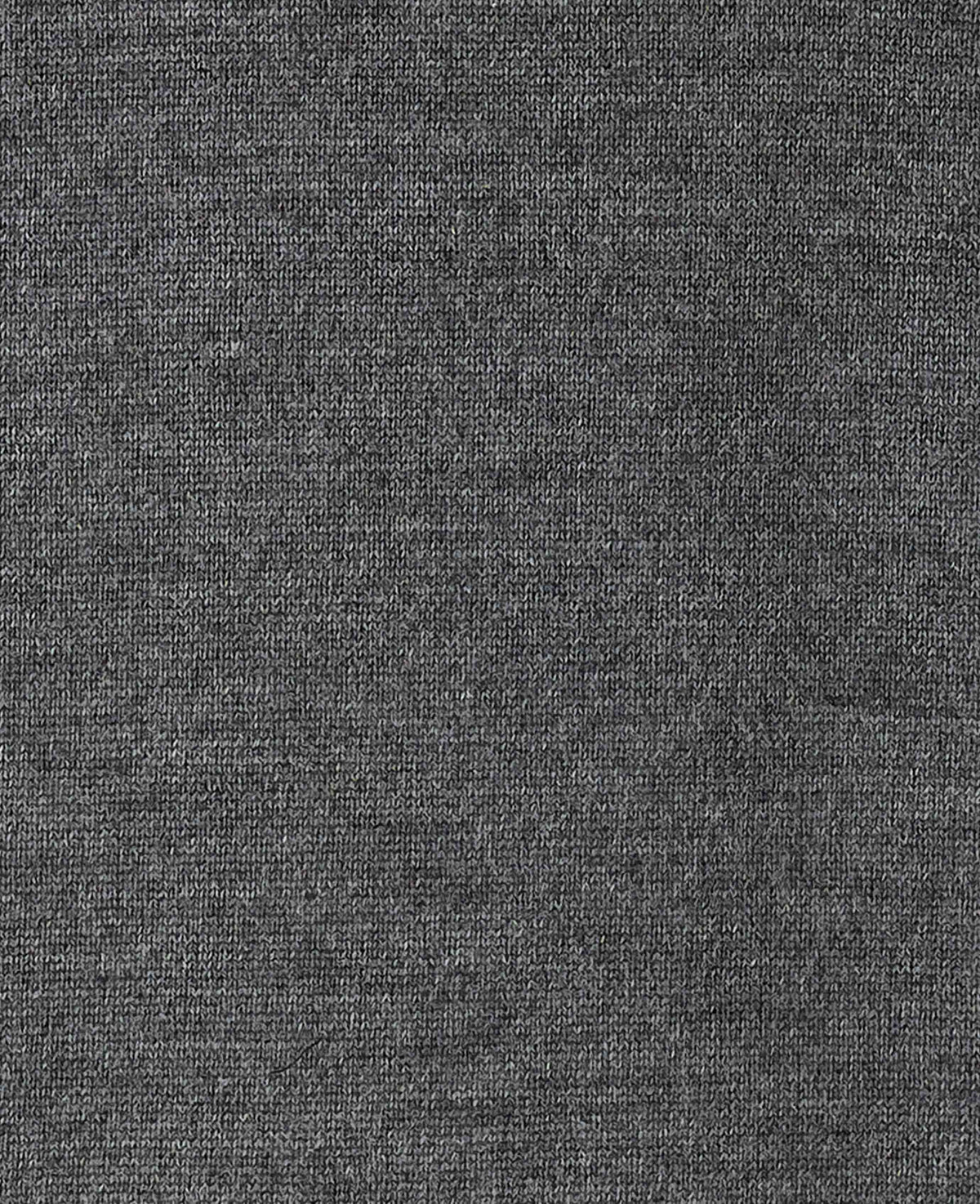 A close-up of dark gray heathered knit fabric texture.