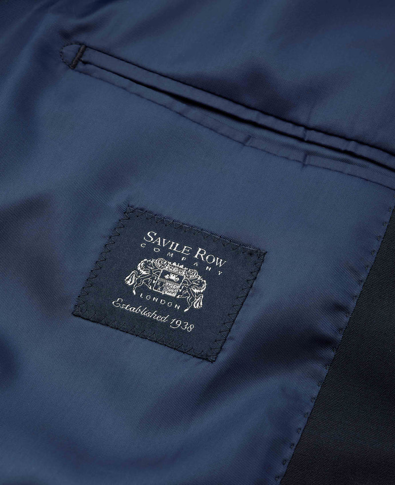 Dark Navy Wool Blend Tailored Double Breasted Suit