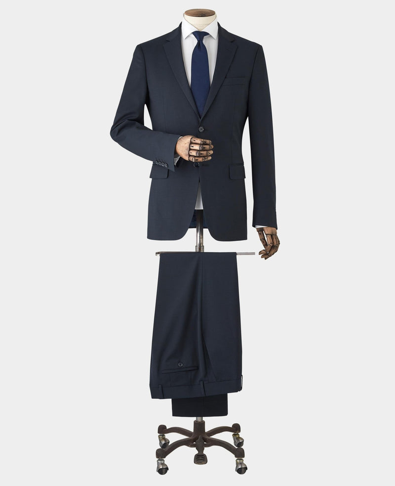 Dark Navy Wool Blend Tailored Suit