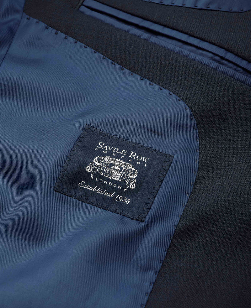 Dark Navy Wool Blend Tailored Suit