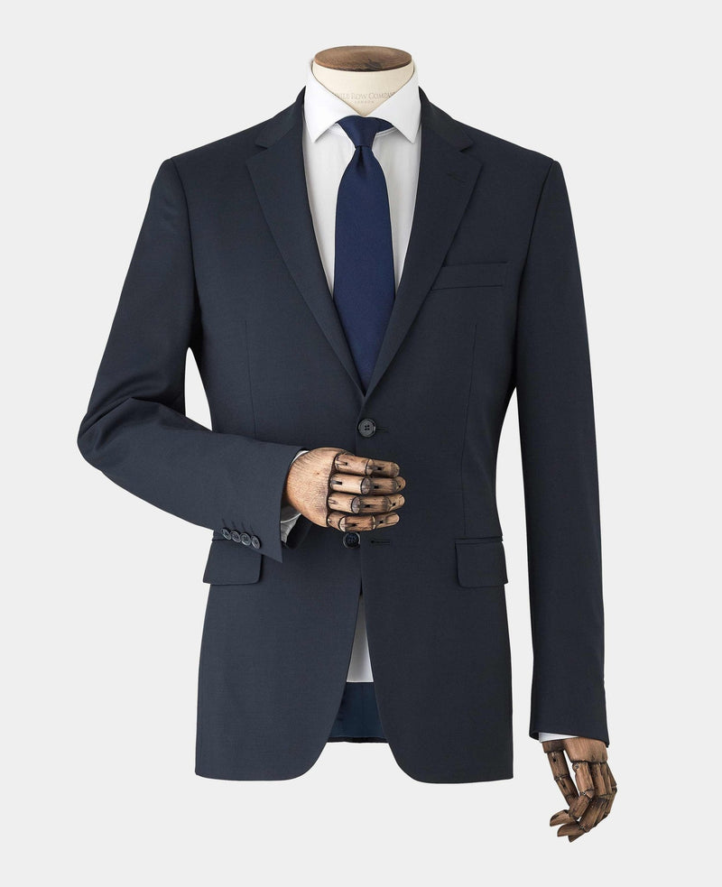 Dark Navy Wool Blend Tailored Suit