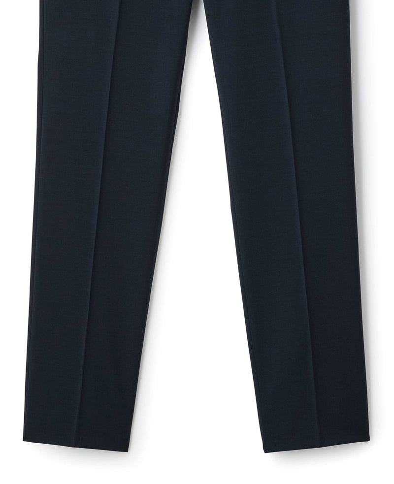 Dark Navy Wool Blend Tailored Trousers