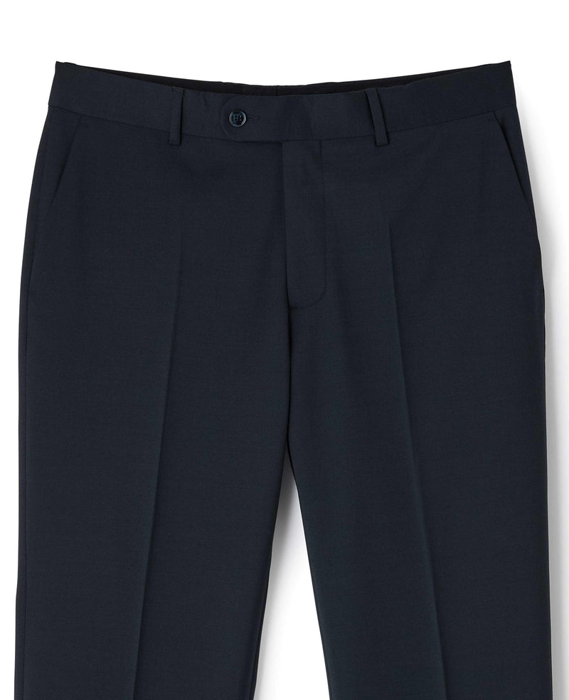 Dark Navy Wool Blend Tailored Trousers