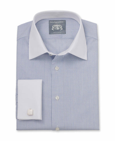 Dawson Blue White Check Made-to-Measure Shirt