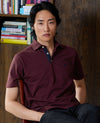 Deep Red Cotton Short Sleeve Polo Shirt