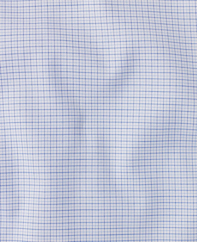 douglas blue small check made to measure shirt fabric detail