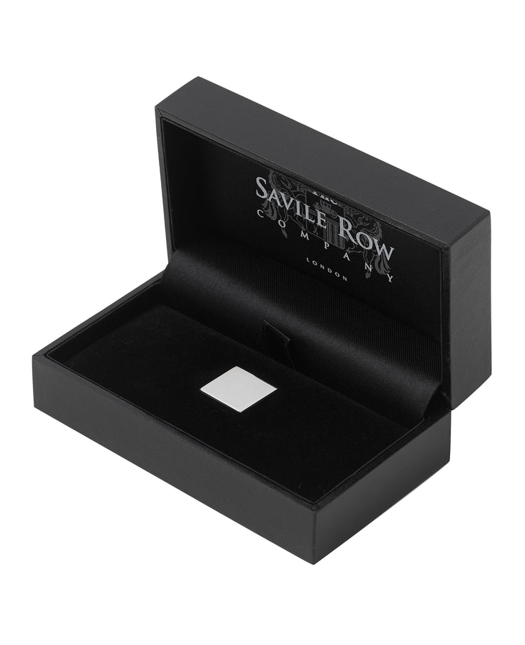 Men's Sterling Silver Engravable Square Lapel Pin