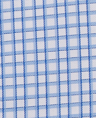 ernest blue white shadow check made to measure shirt fabric detail