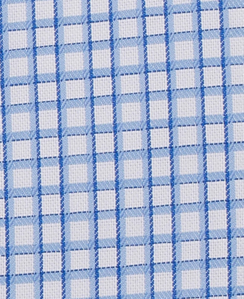 Ernest Blue White Shadow Check Made-To-Measure Shirt