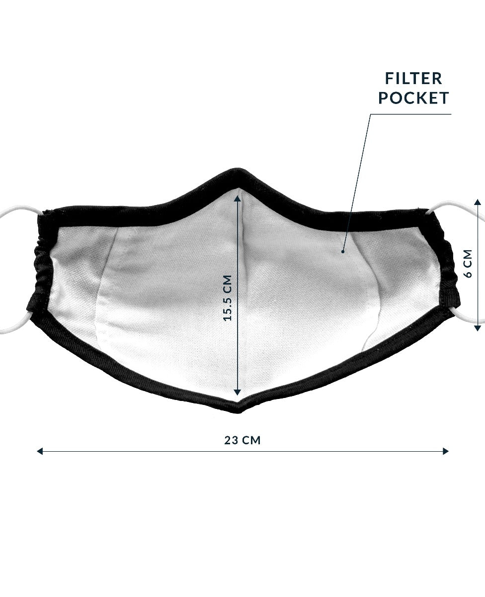 Navy Fine Twill Cotton Face Mask