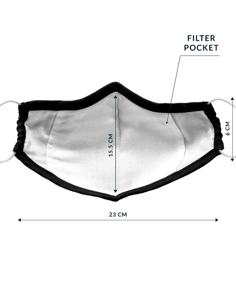 Navy Fine Twill Cotton Face Mask