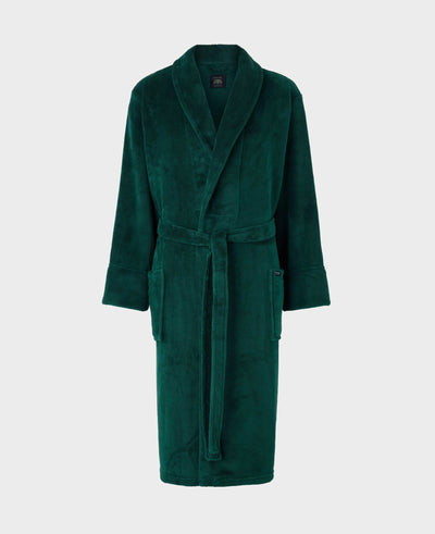 Forest Green Fleece Dressing Gown