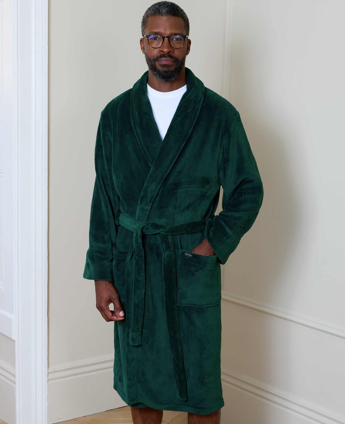 Forest Green Fleece Dressing Gown