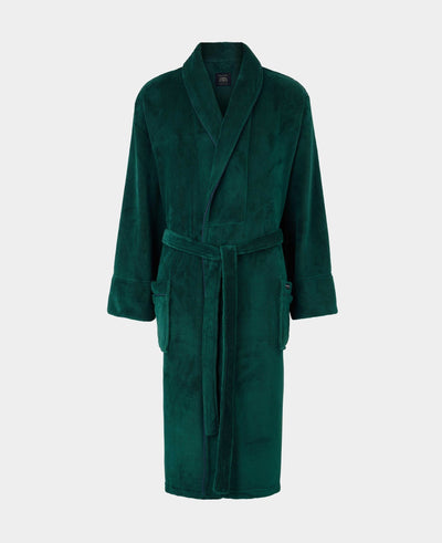 Forest Green Fleece Dressing Gown