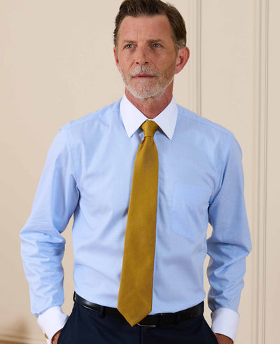 Gold Fine Twill Silk Tie