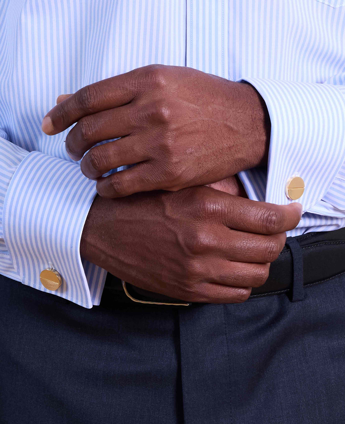 Gold Plated Circle Cufflinks