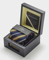 Gold Silk Striped Tie in Gift Box
