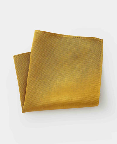 Gold Twill Silk Pocket Square