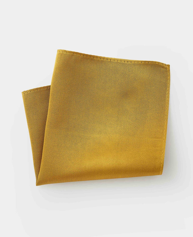 Gold Twill Silk Pocket Square