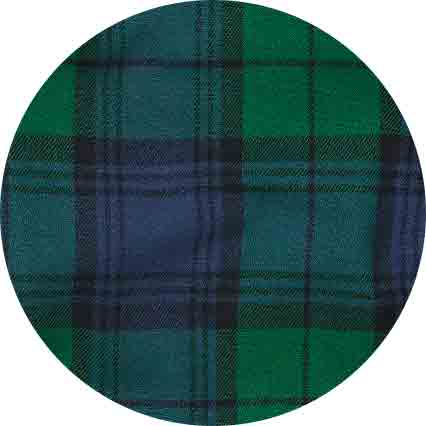Men's Green Blue Brushed Cotton Twill Window Check Lounge Pants fabric swatch