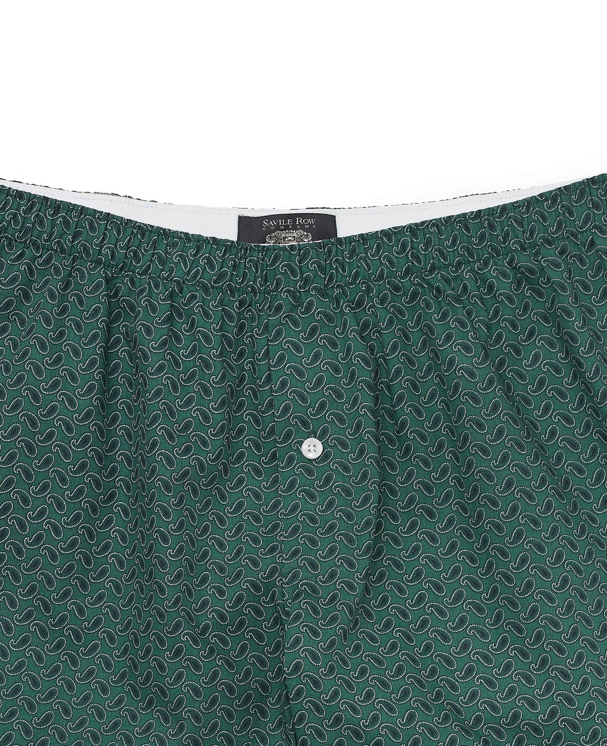 Green Cotton Paisley Boxer Shorts